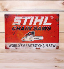 Stihl embossed sign